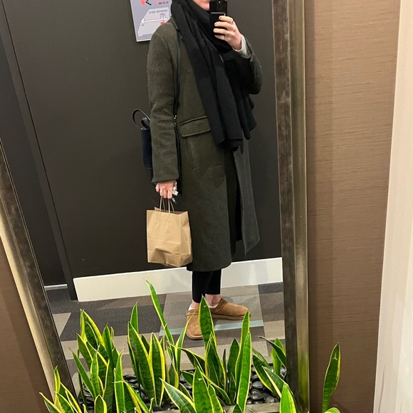 Vince Army Green Wool Coat - Picture 11 of 11